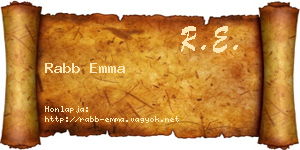 Rabb Emma névjegykártya